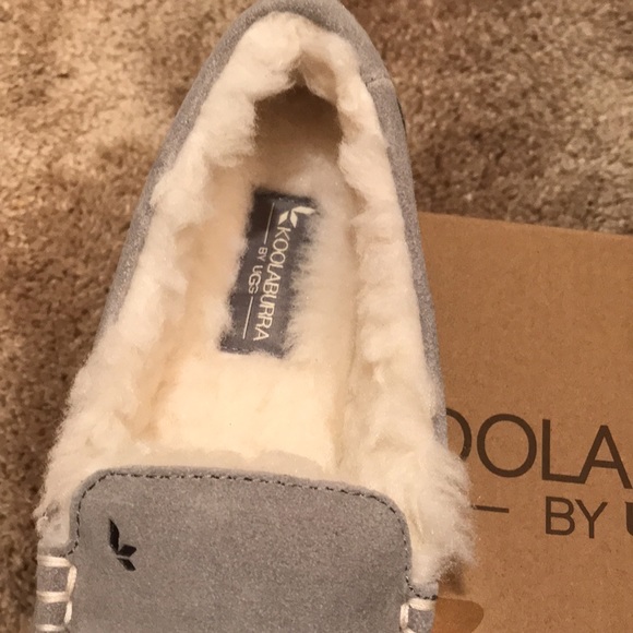 NWT KOOLABURRA BY UGG LEZLY 6 slippers slip ons shoes Grey cozy - Picture 3 of 11